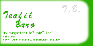 teofil baro business card
